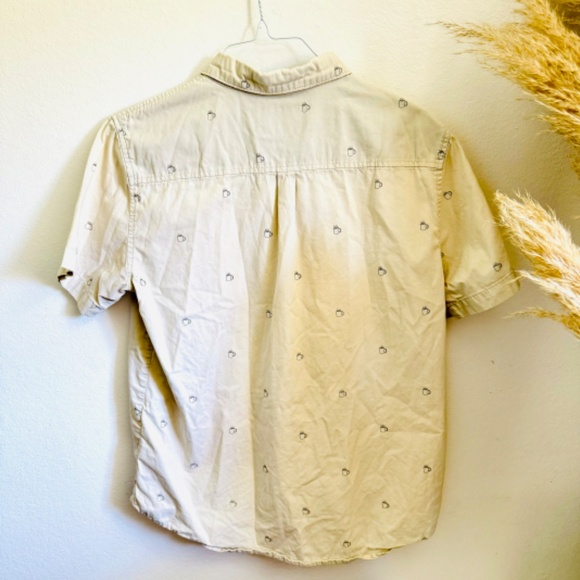 Active Ride Shop - Coffee Cup Button-Up Shirt ☕️ – Tan – Size Large - Picture 5 of 6